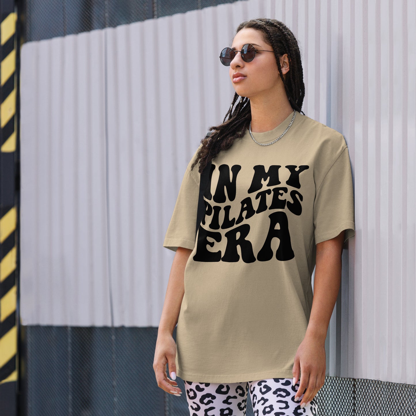 En mi era de Pilates: camiseta descolorida de gran tamaño