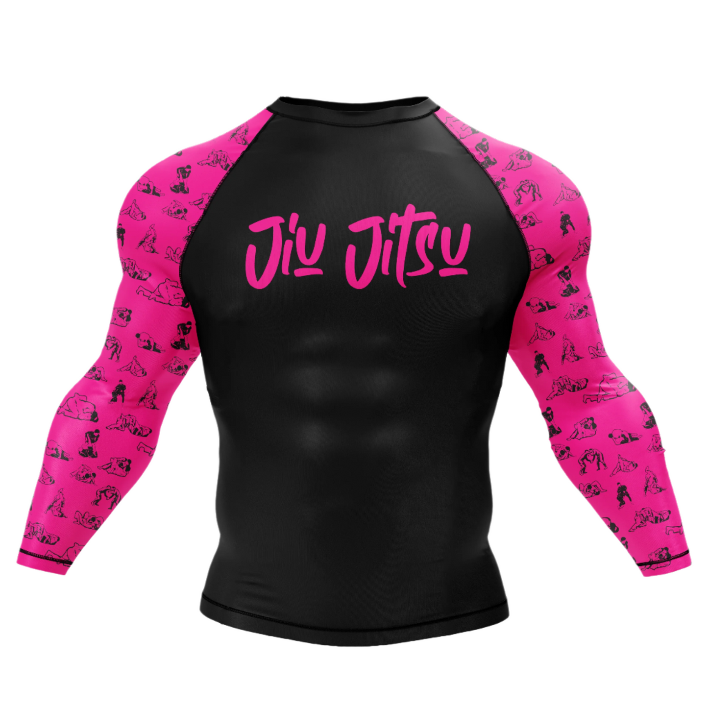 Black Pink Jiu Jitsu BJJ Rash Guard