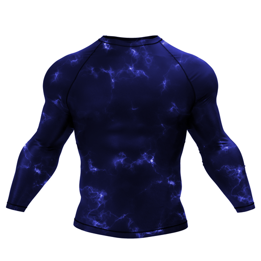 Blue Marble Lightning BJJ Rash Guard