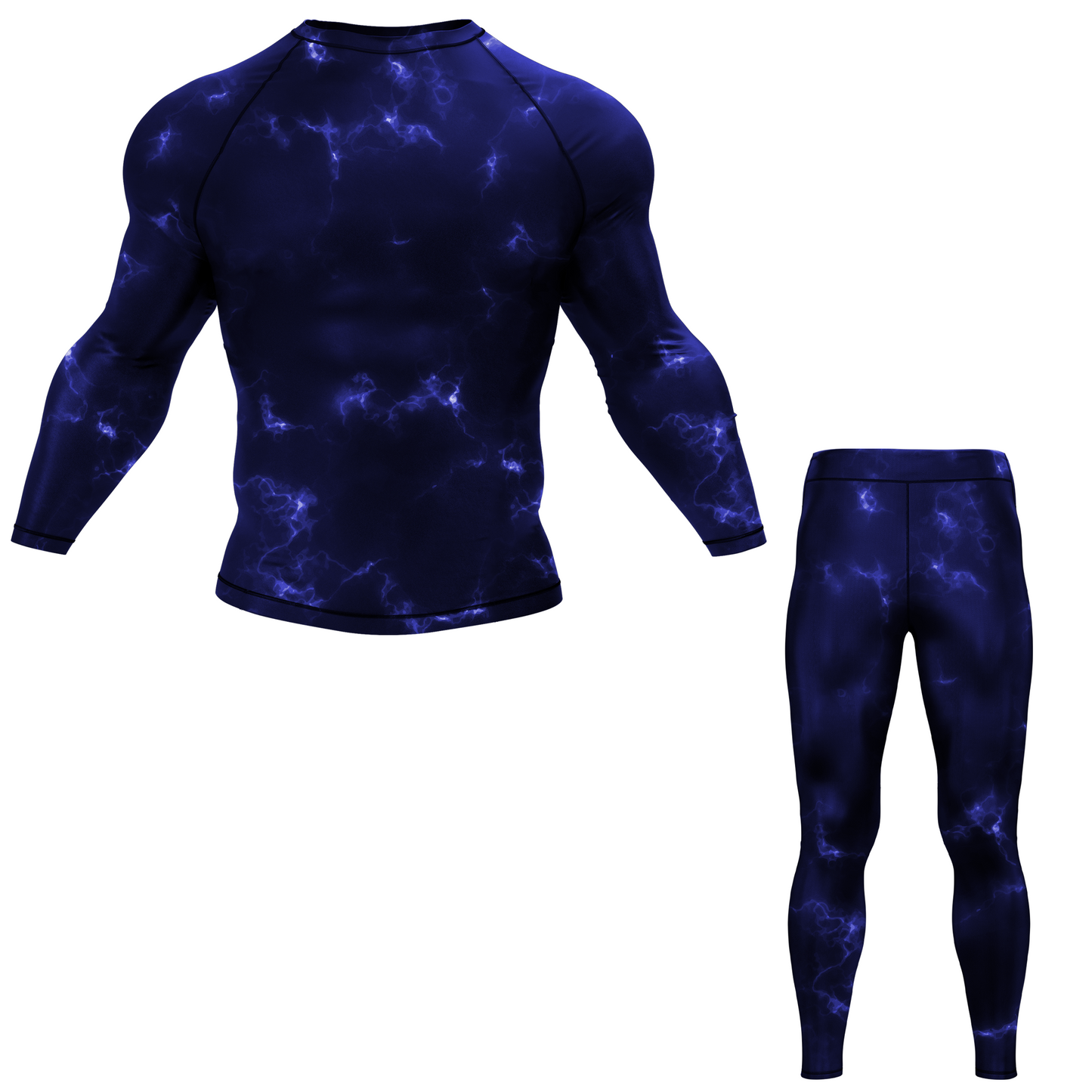 Blue Marble Lightning BJJ Rash Guard