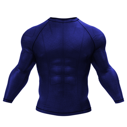 Blue Essential BJJ Rash Guard