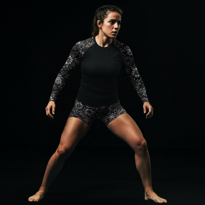 Botanical Bliss Women's BJJ Rash Guard - BJJ Sesh