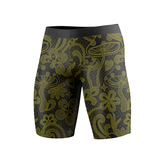 Neon Mushroom BJJ Spats Shorts