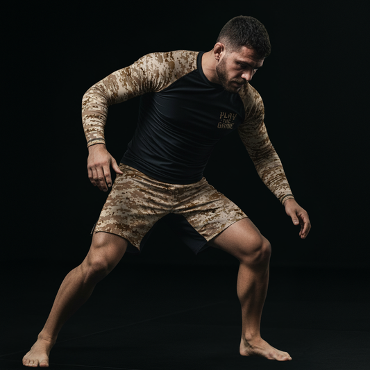 Desert Camo BJJ Rash Guard - BJJ Sesh