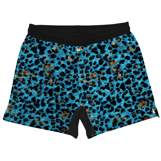 Blue Leopard Grappling Shorts