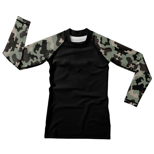 Camouflage Kids BJJ Rash Guard