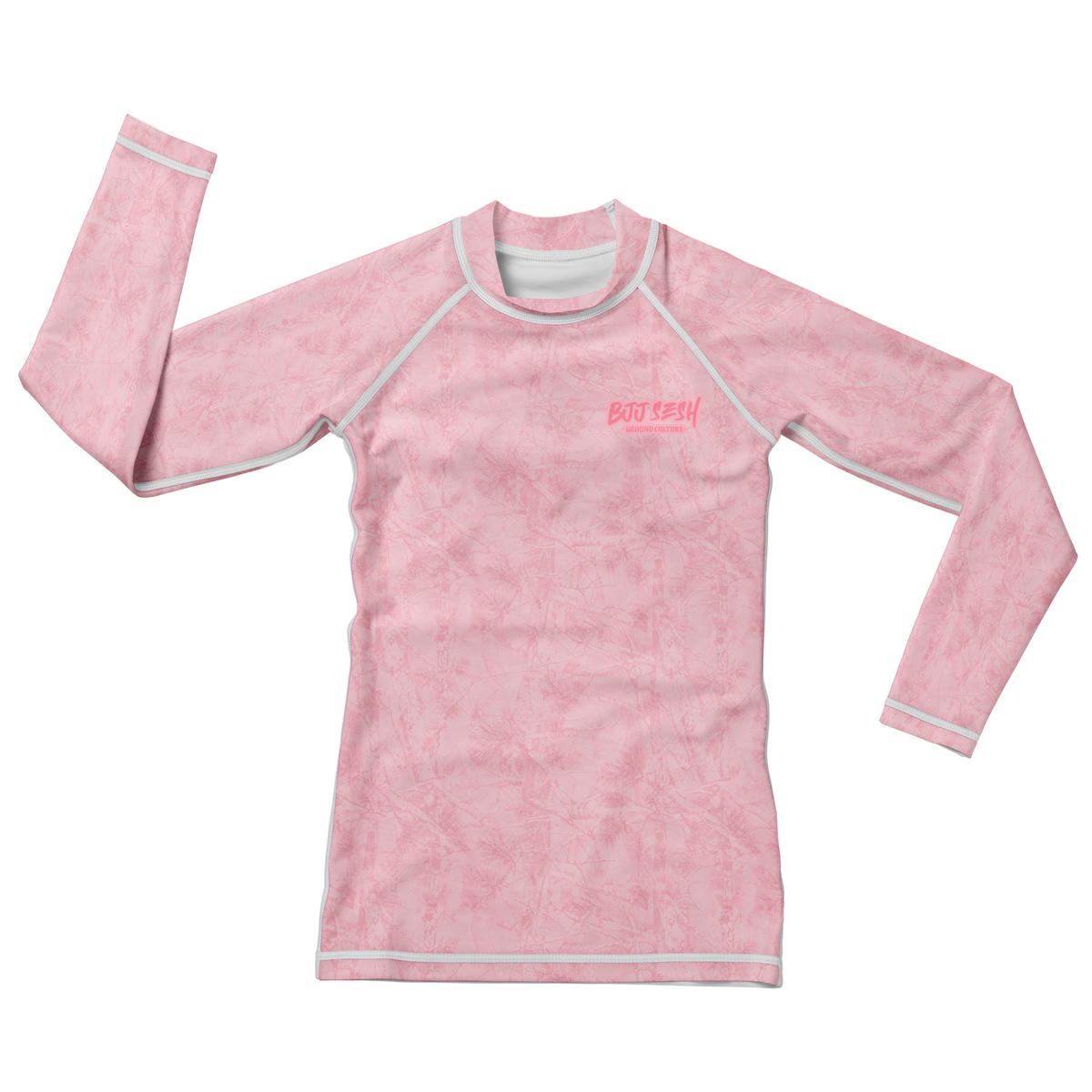 Pink Forest Camo Kids BJJ Rash Guard