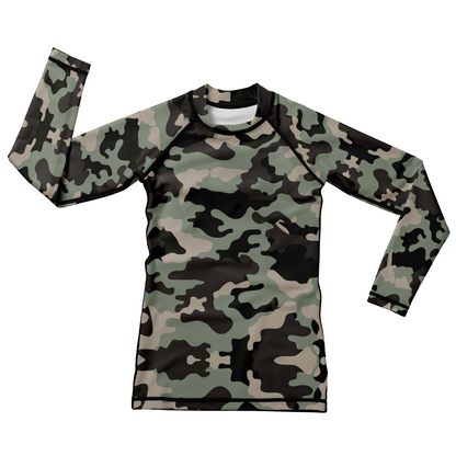 Camouflage Kids BJJ Rash Guard