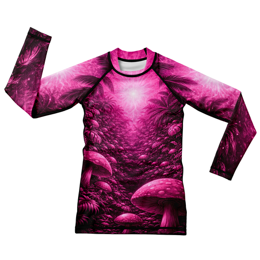 Pink Paradise Kids BJJ Rash Guard