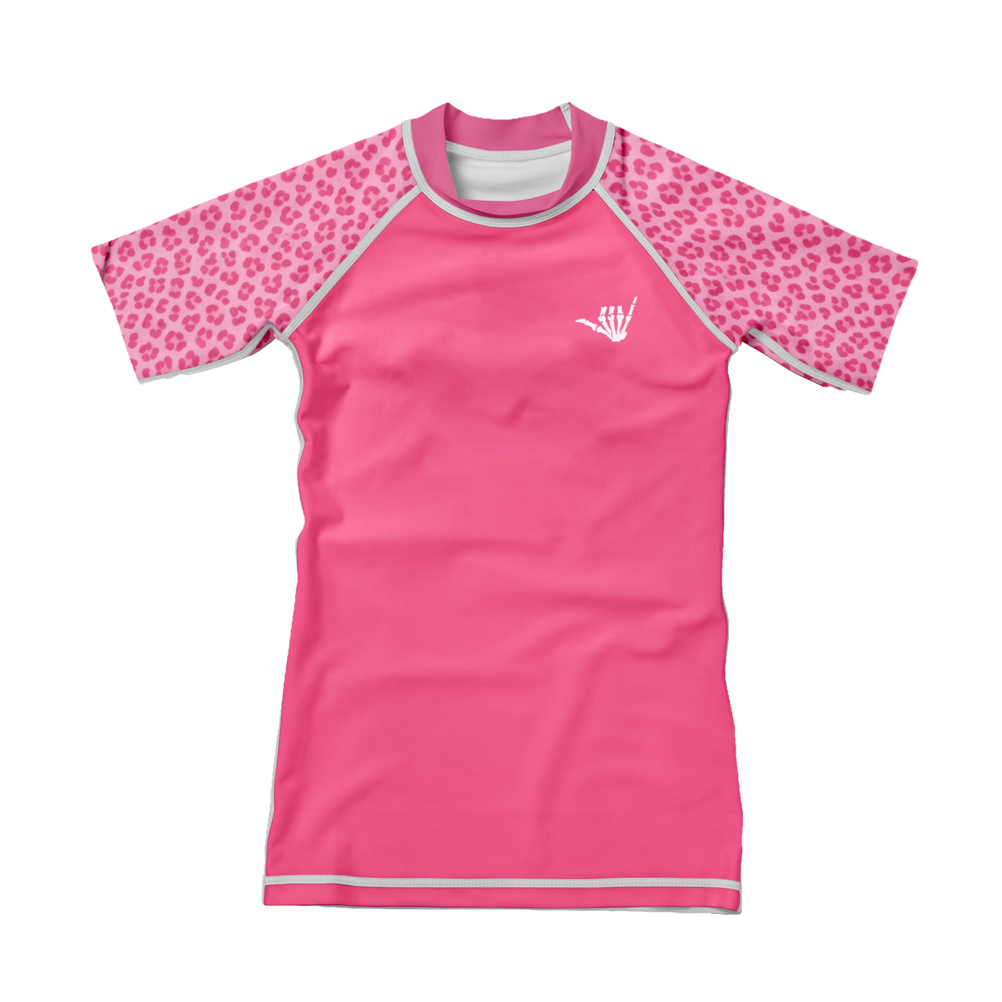 Mid Pink Predator Kids BJJ Rash Guard