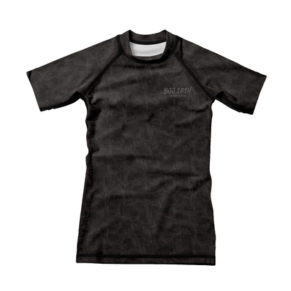 Midnight Forest Camo Kids BJJ Rash Guard