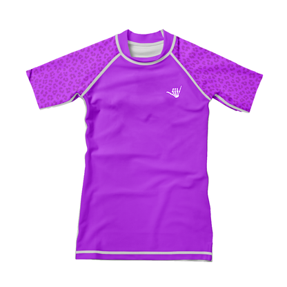 Mid Purple Predator Kids BJJ Rash Guard
