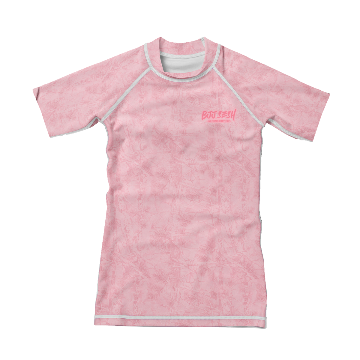 Pink Forest Camo Kids BJJ Rash Guard