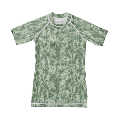 Green Forest Camo Kids BJJ Rash Guard