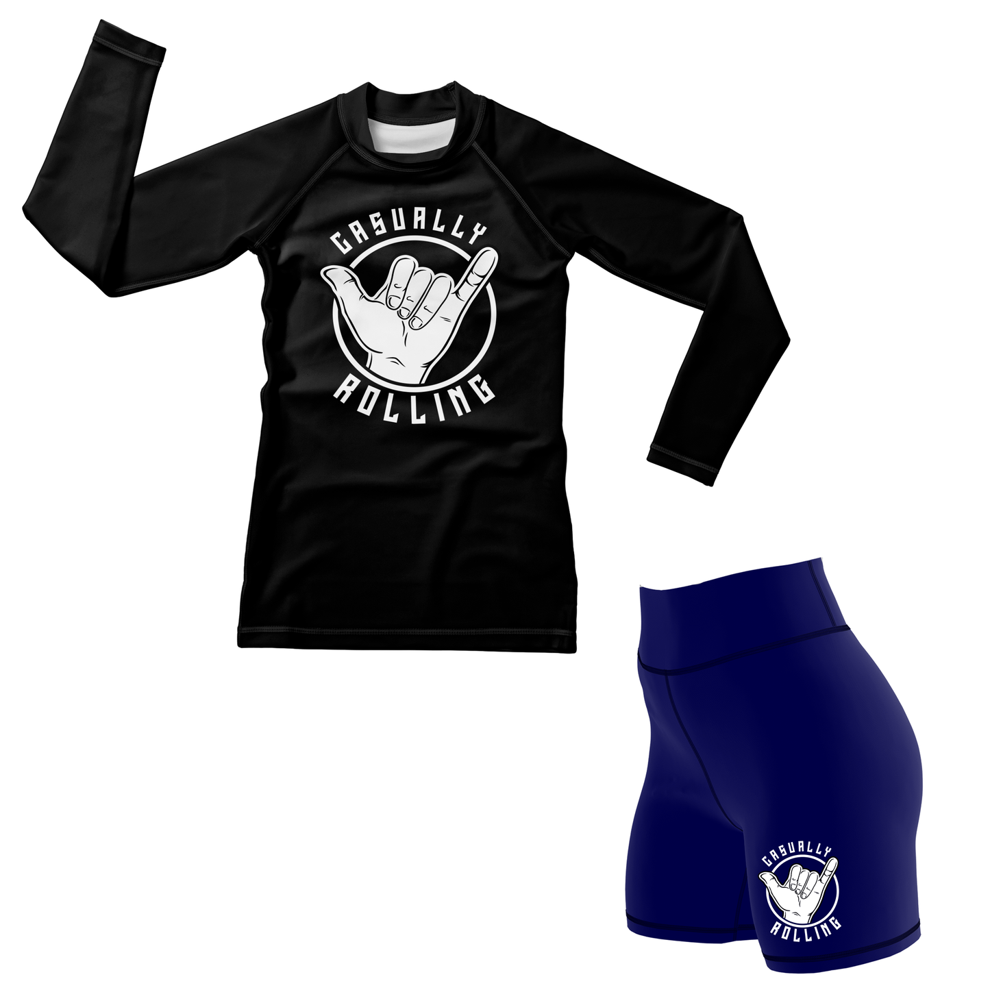 Casually Rolling Kid's BJJ Rash Guard