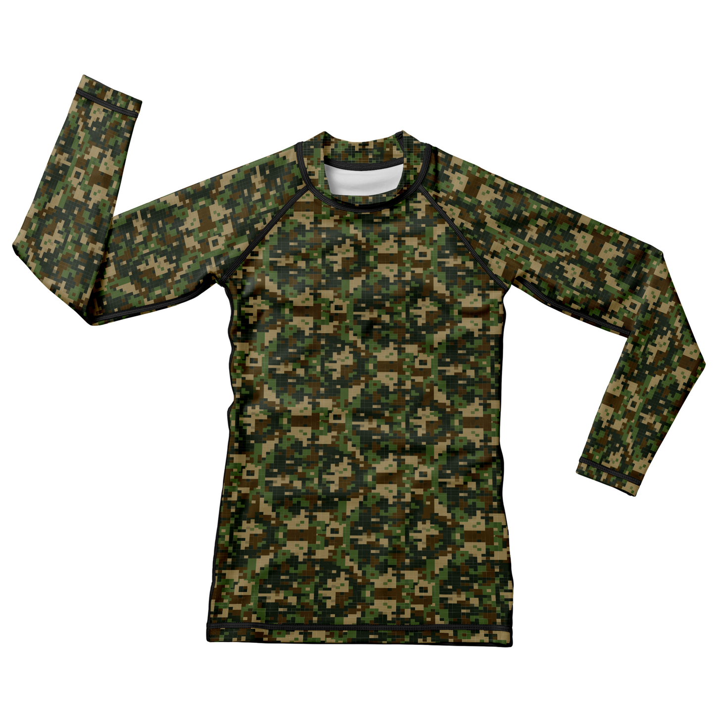 Digital Camo Kids BJJ Rash Guard