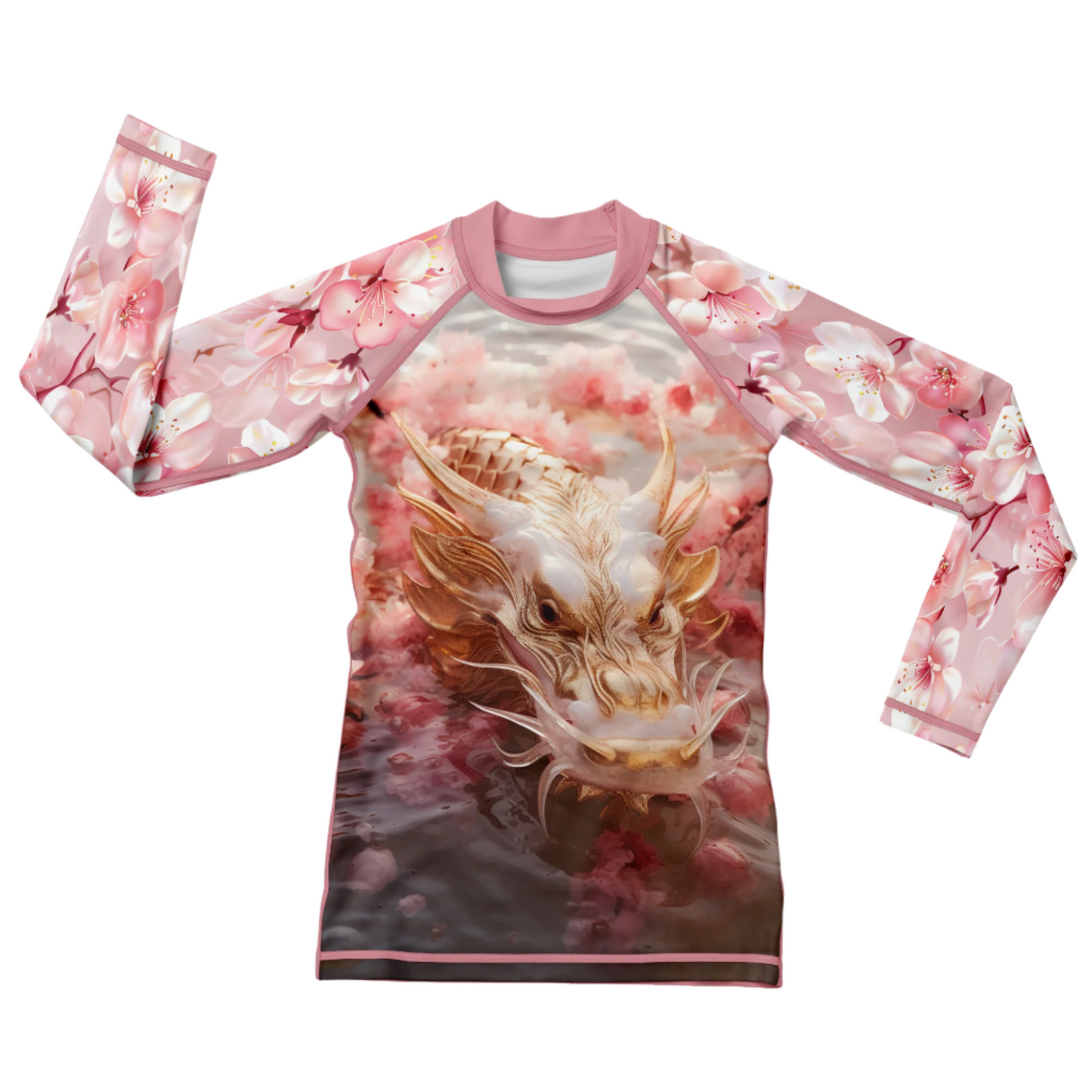 Cherry Blossom Fury Kids BJJ Rash Guard