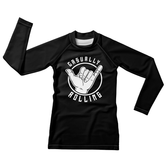 Casually Rolling Kid's BJJ Rash Guard