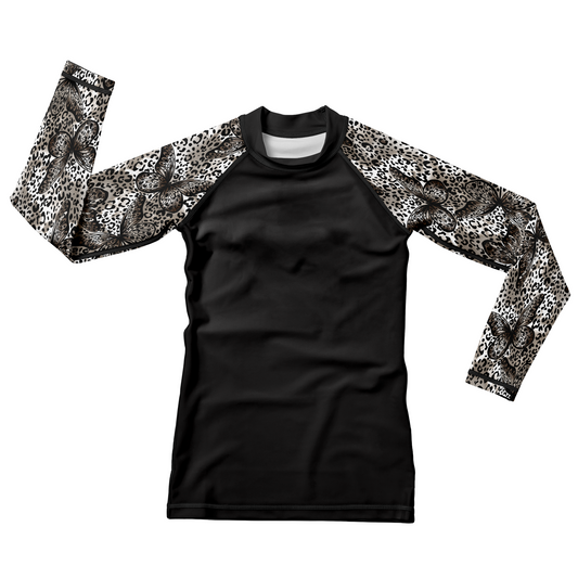 Leopard Butterfly Kids BJJ Rash Guard