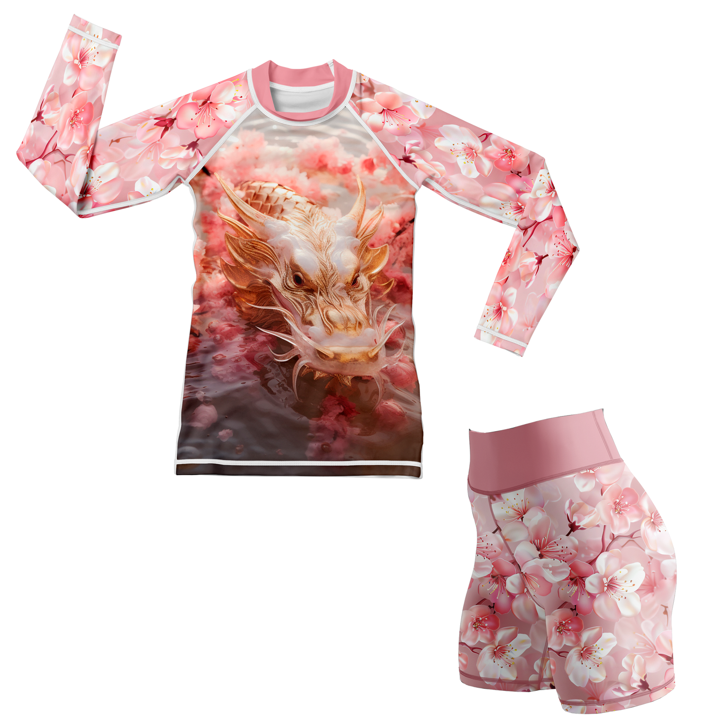Cherry Blossom Fury BJJ Rashguard für Kinder