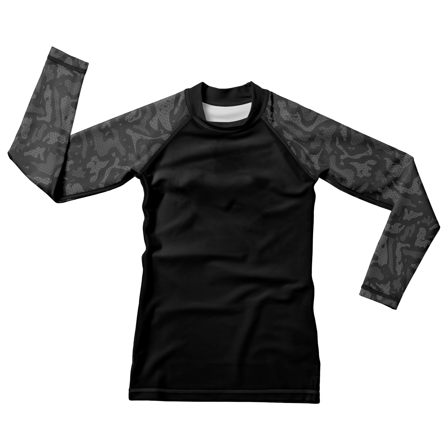 Grey Camo Kids BJJ Rash Guard