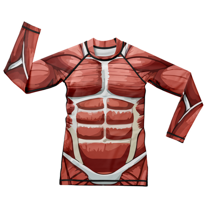Pantalones cortos de BJJ/MMA con anatomía muscular