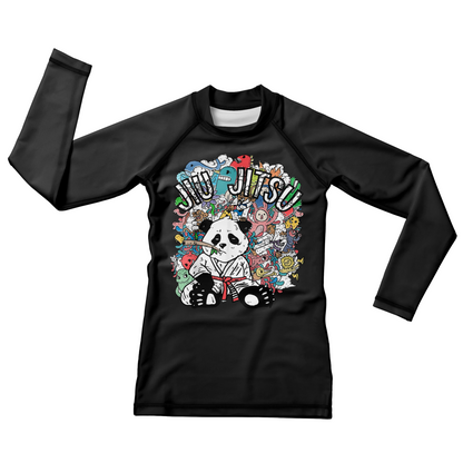 Panda Doodle Kids BJJ Rash Guard