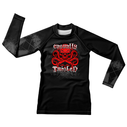 Casually Twisted Octopus Kids BJJ Rash Guard