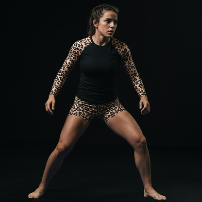 Leopard Takedown Women's BJJ Rash Guard - BJJ Sesh