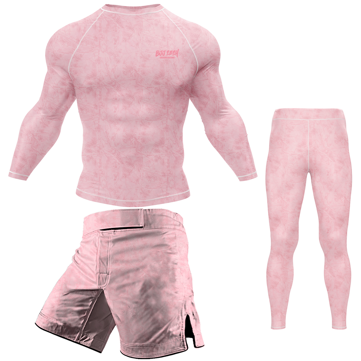 Pink Forest Camo BJJ Rash Guard