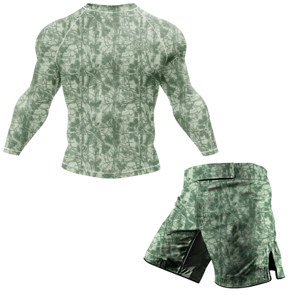 Green Forest Camo BJJ Rash Guard