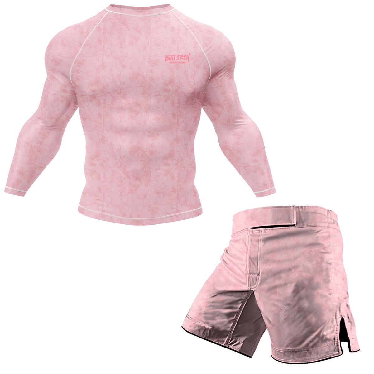 Pink Forest Camo BJJ Rash Guard