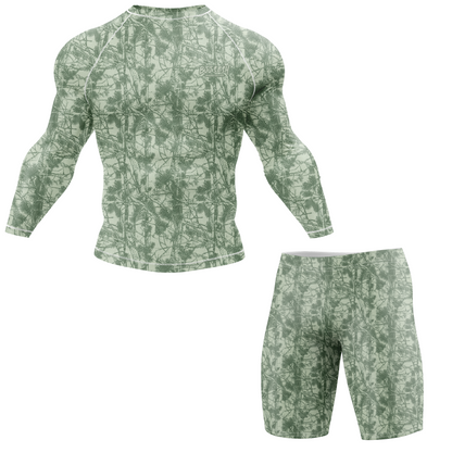 Green Forest Camo BJJ Rash Guard