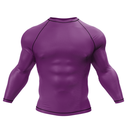 Plain Purple BJJ Rash Guard