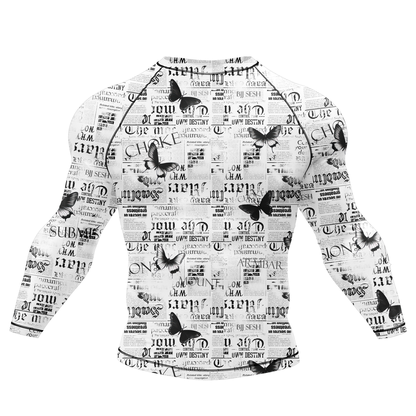 Newspaper BJJ Rash Guard
