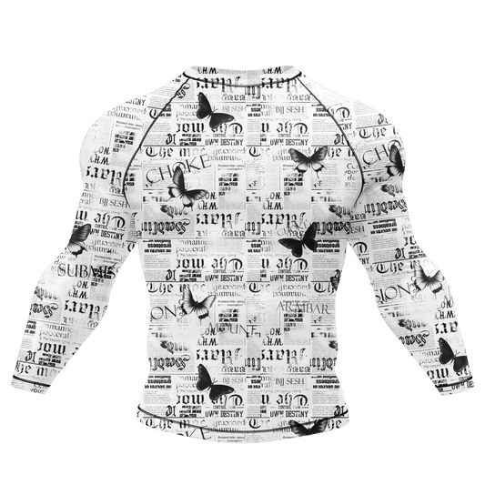 Newspaper BJJ Rash Guard