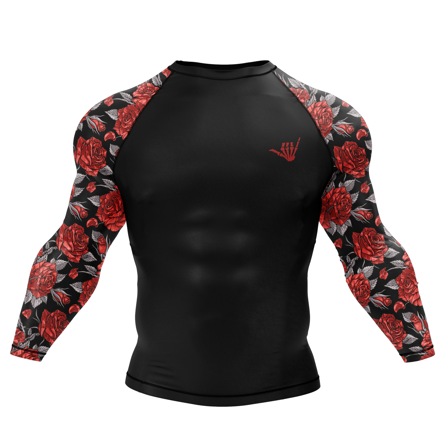 Red Death Rose BJJ Rash Guard