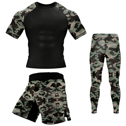 Camouflage BJJ Rash Guard - Short Sleeve