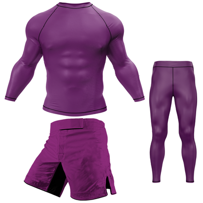 Plain Purple BJJ Rash Guard
