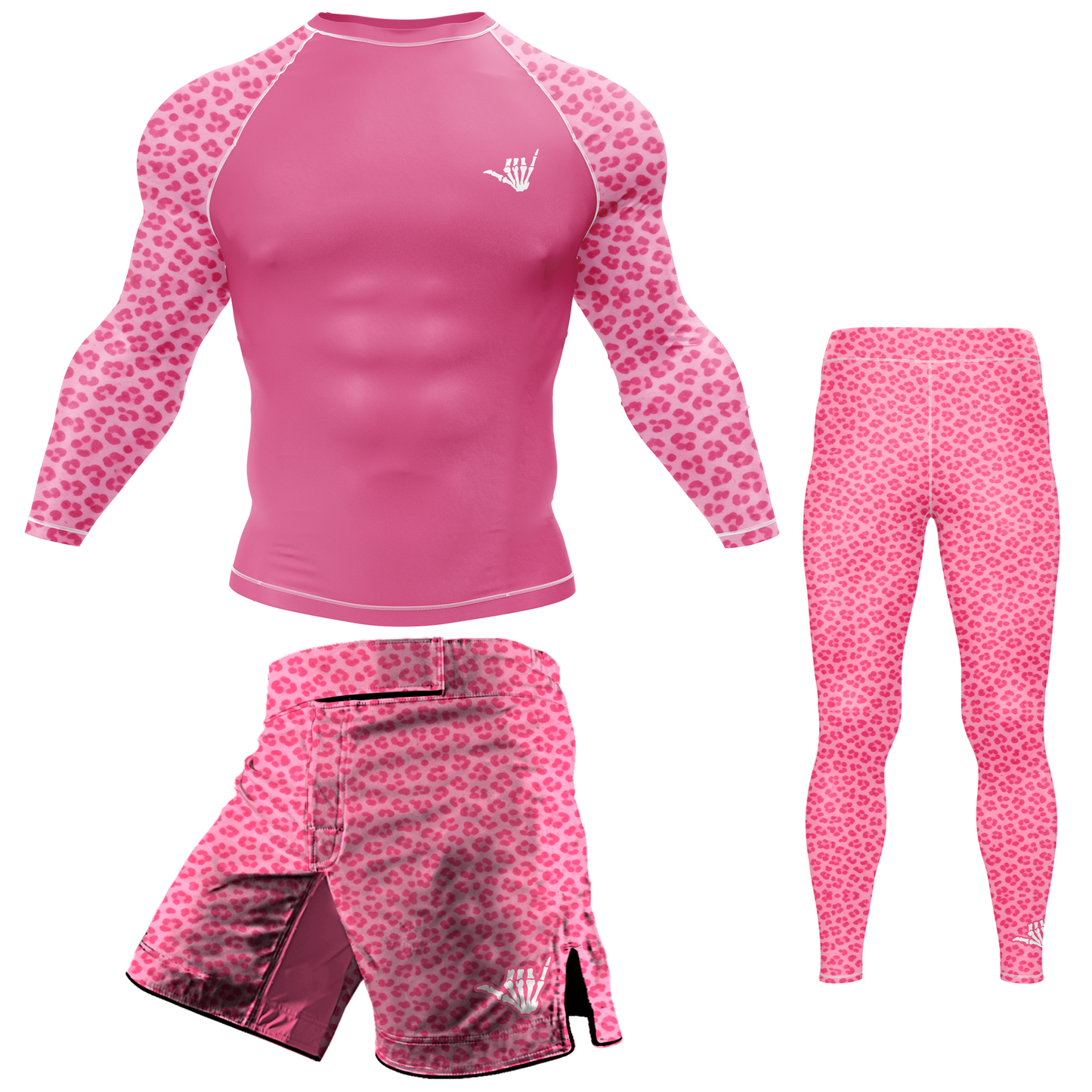 Mid Pink Predator BJJ Rash Guard