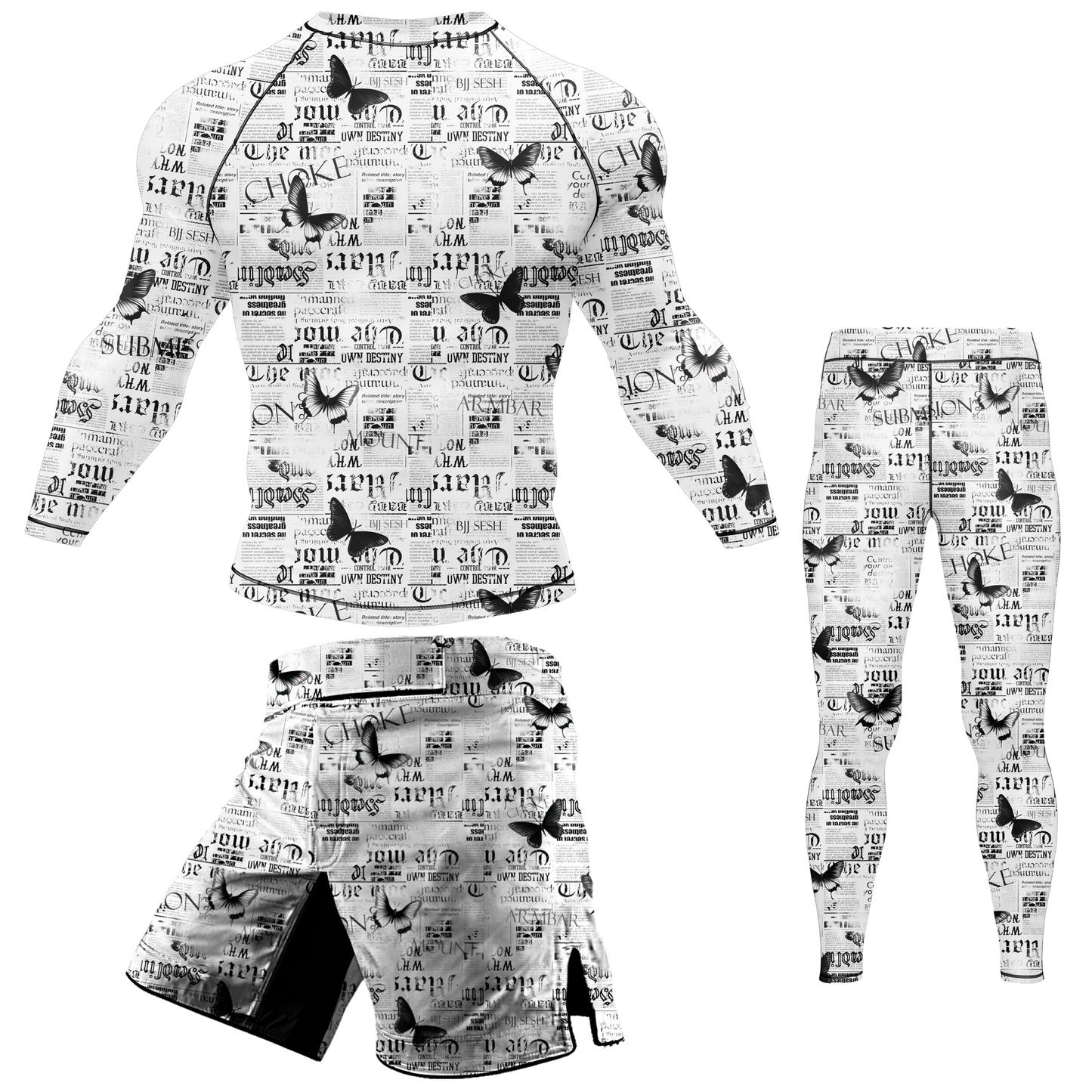 Newspaper BJJ Rash Guard