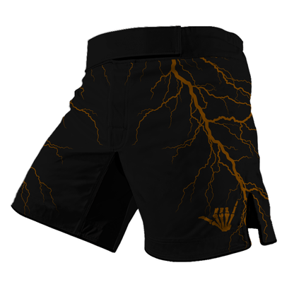 Brown Lightning Bolt BJJ Rash Guard