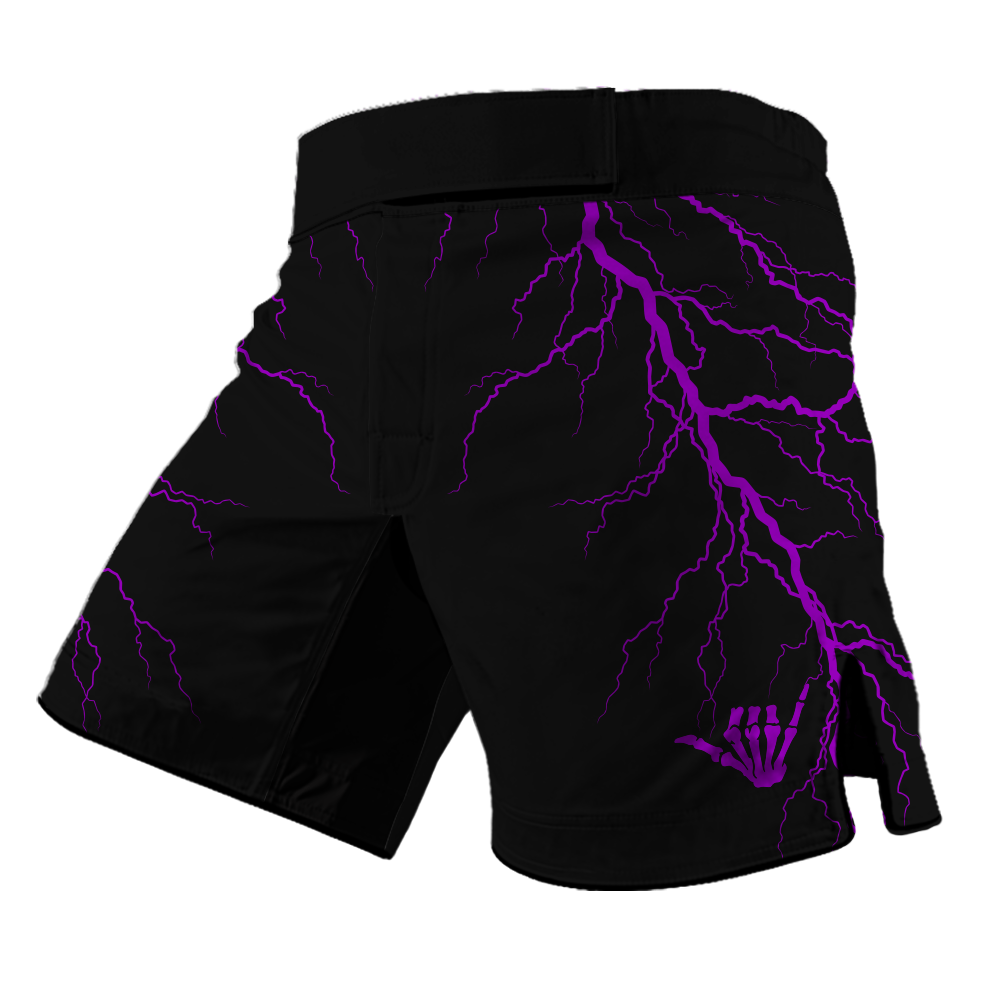 Purple Lightning Bolt BJJ Rash Guard