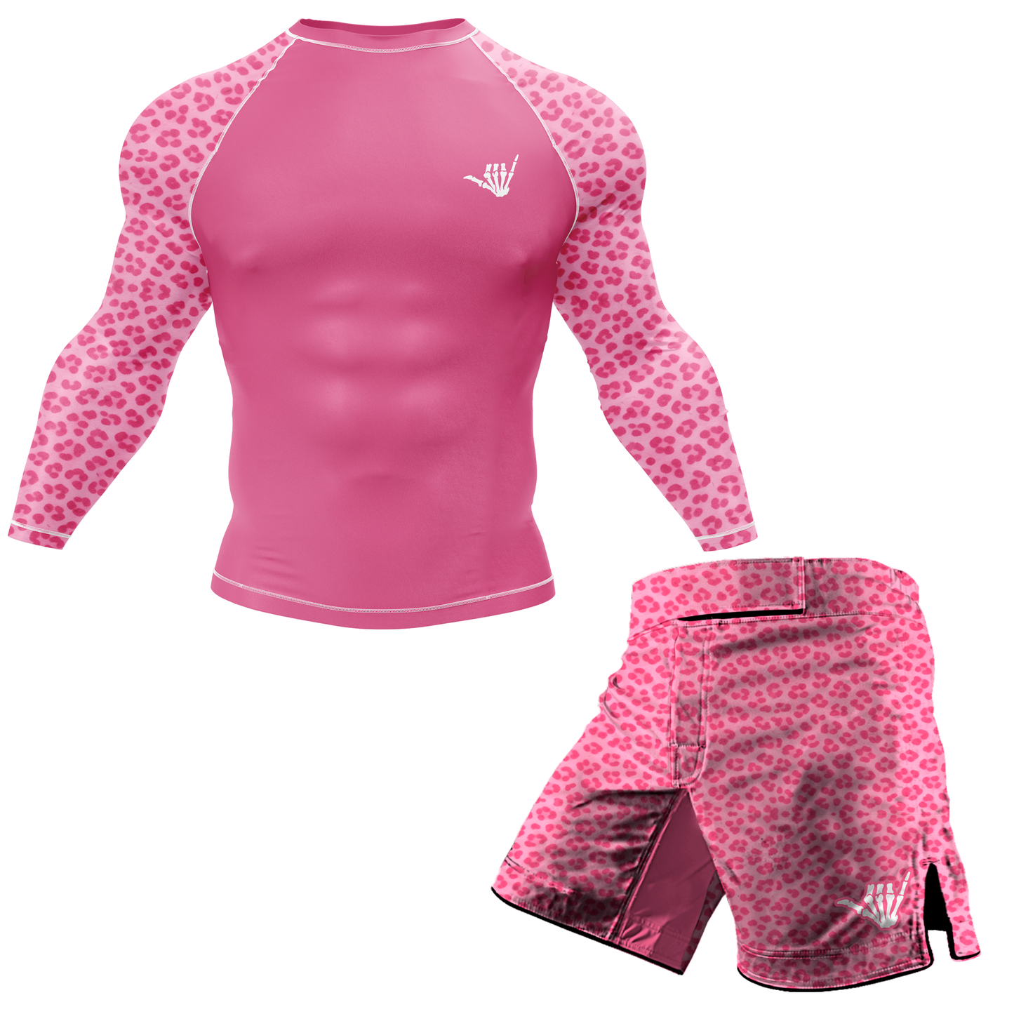 Mid Pink Predator BJJ Rash Guard
