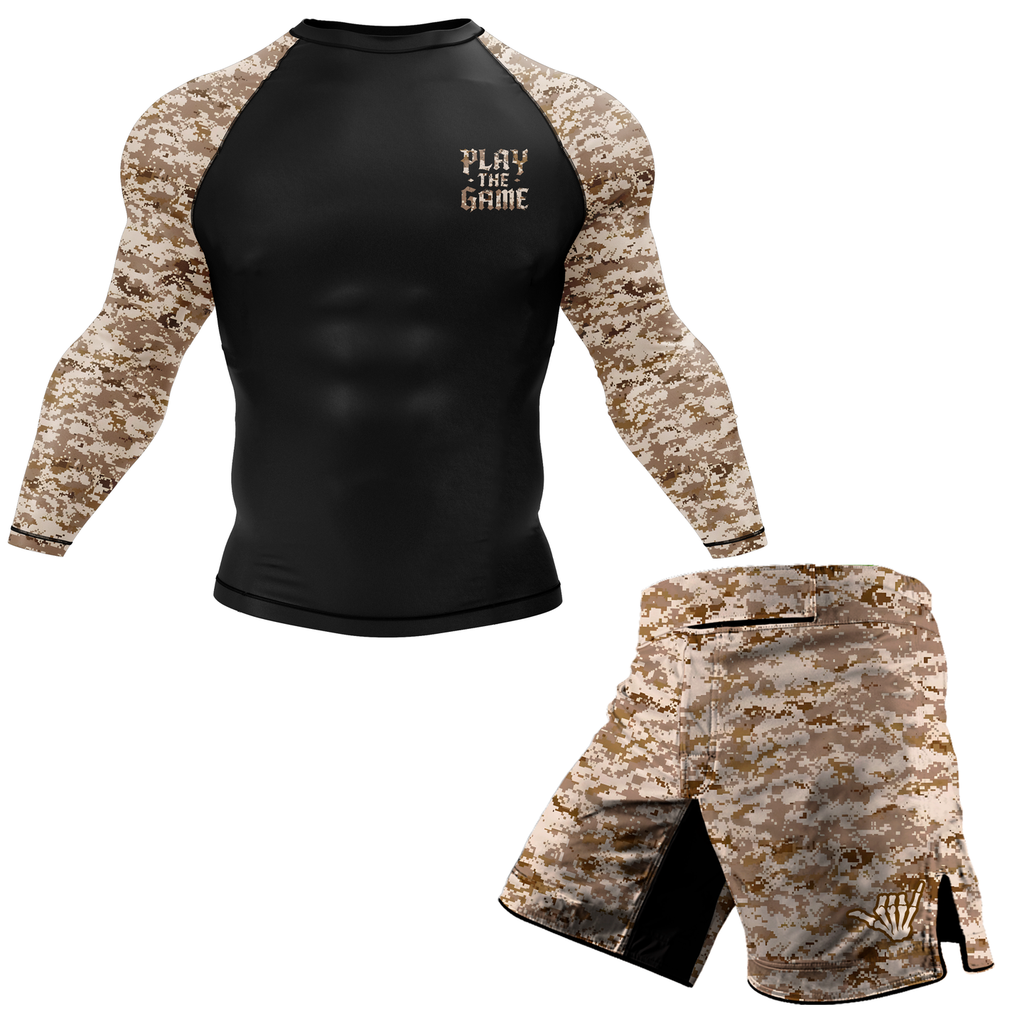 Desert Camo BJJ Rash Guard
