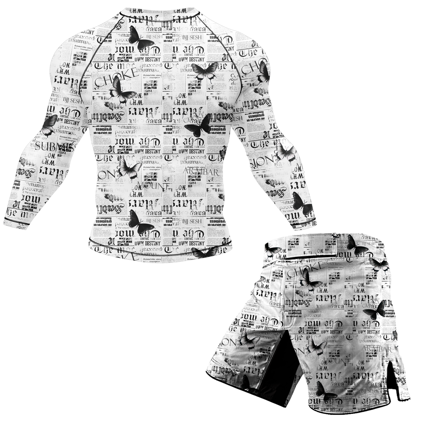 Newspaper BJJ Rash Guard