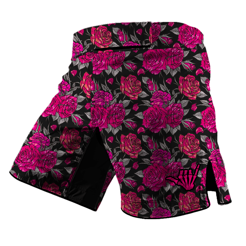 Pink Death Rose BJJ Rash Guard