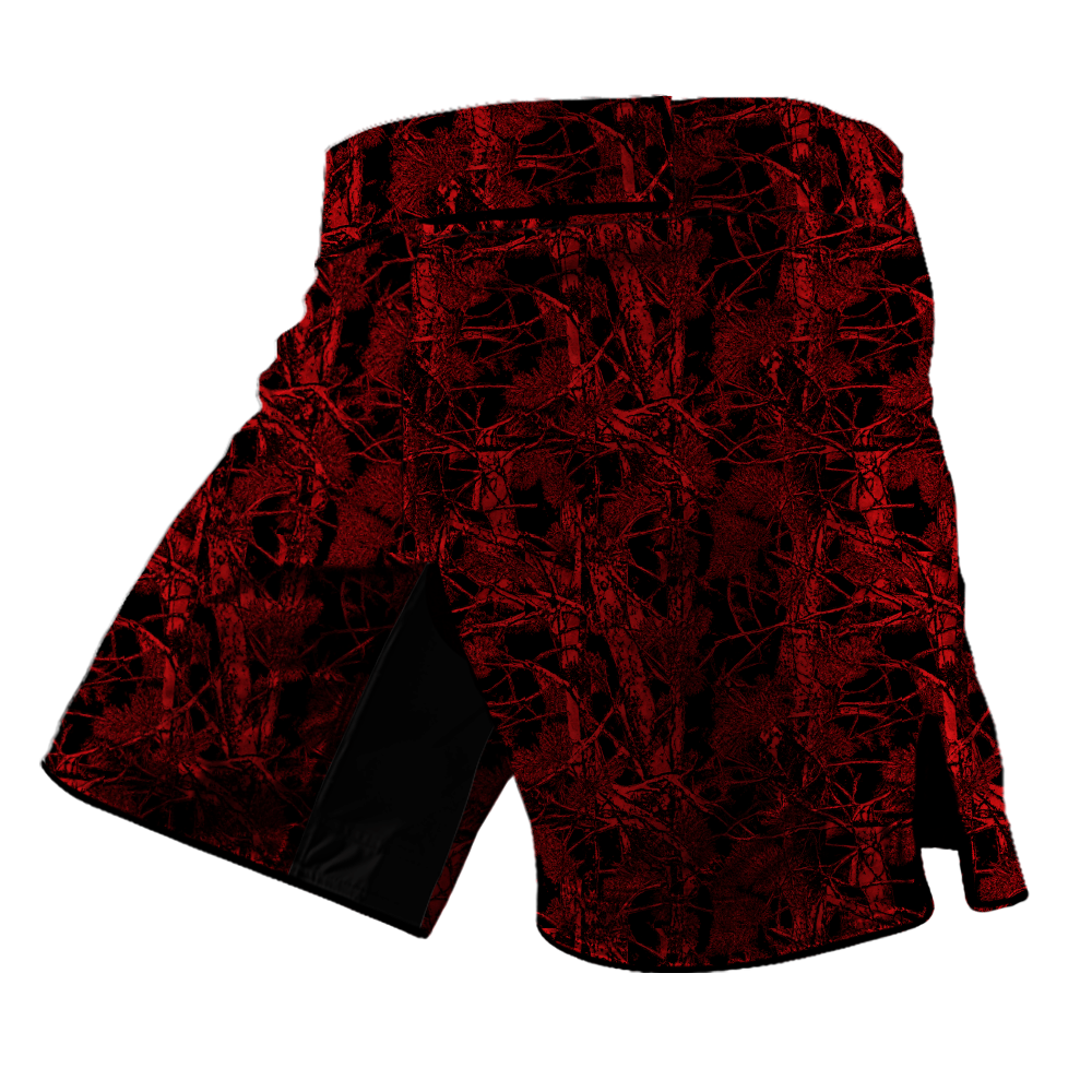Red Forest Camo Kids BJJ Rash Guard