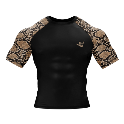 Mid Snakeskin BJJ Rash Guard - Short Sleeve