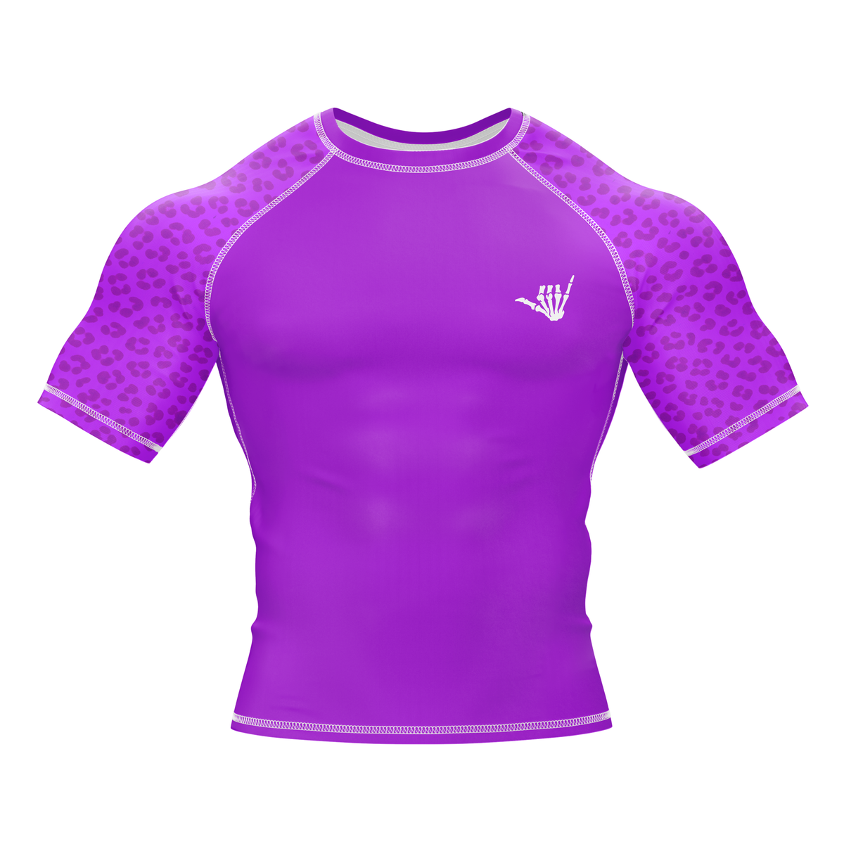 Mid Purple Predator BJJ Rash Guard - Short Sleeve